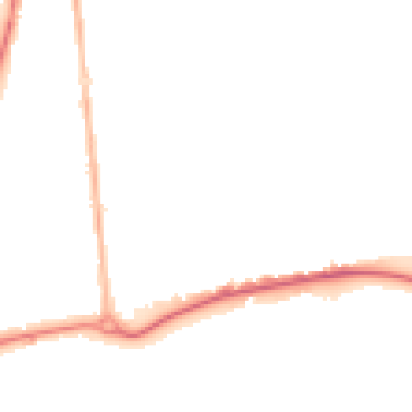 Night-time road noise heatmap for GU14 6DX