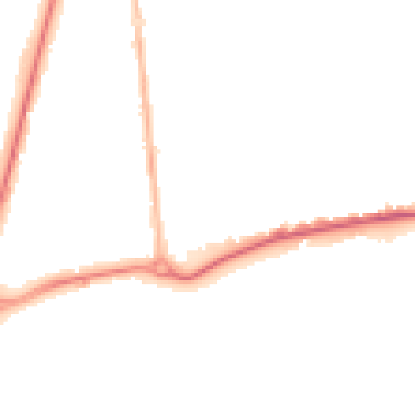 Night-time road noise heatmap for GU14 6EN