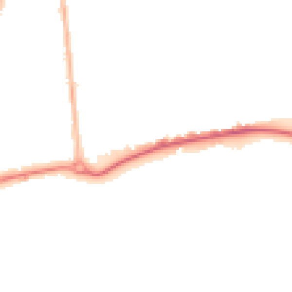 Night-time road noise heatmap for GU14 6ET