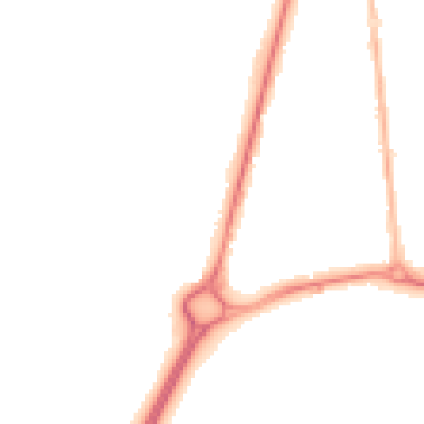 Night-time road noise heatmap for GU14 6FR
