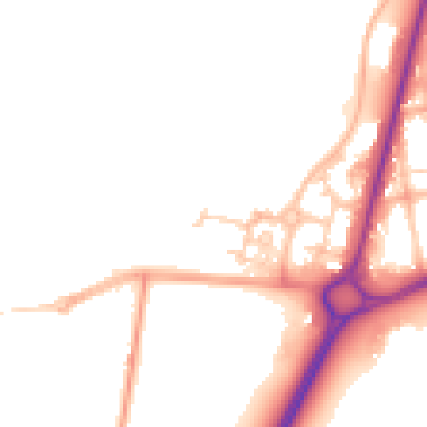 Daytime road noise heatmap for GU14 6FT