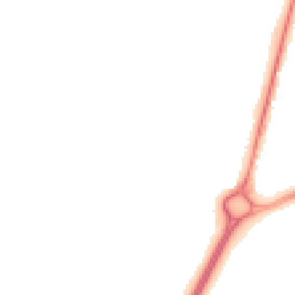 Night-time road noise heatmap for GU14 6FT