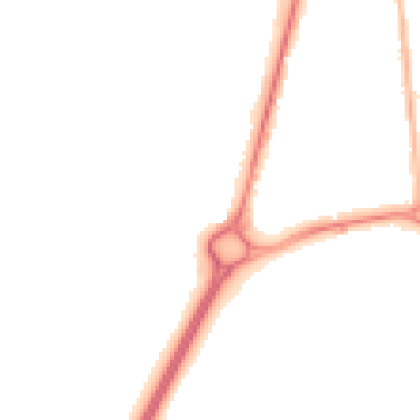 Night-time road noise heatmap for GU14 6FZ
