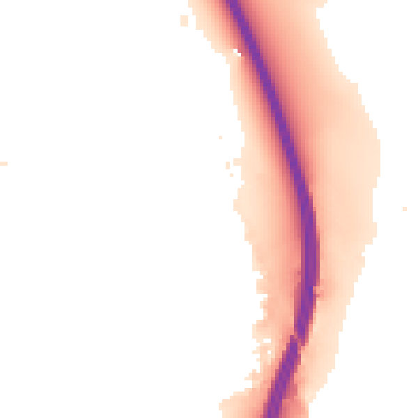 Night-time road noise heatmap for GU14 6UA