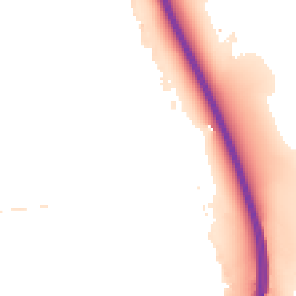 Night-time road noise heatmap for GU14 7DP