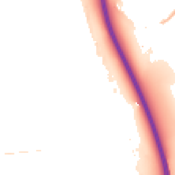 Night-time road noise heatmap for GU14 7EJ