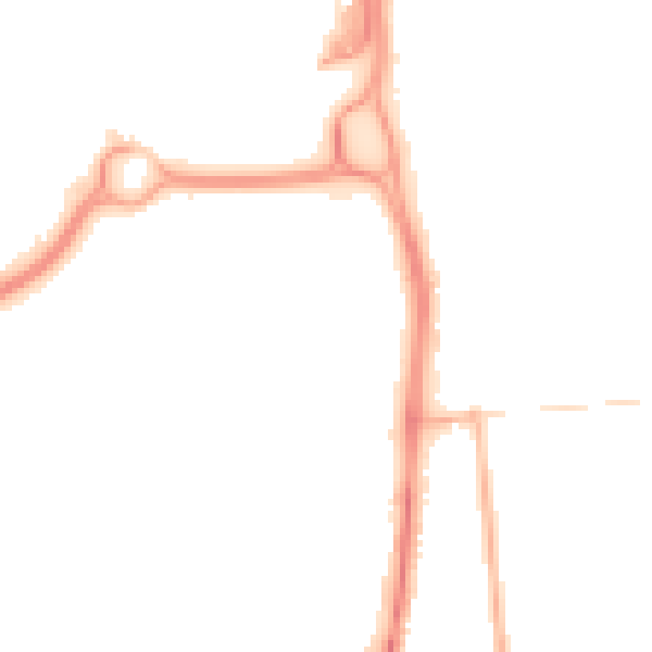 Night-time road noise heatmap for GU14 7HR