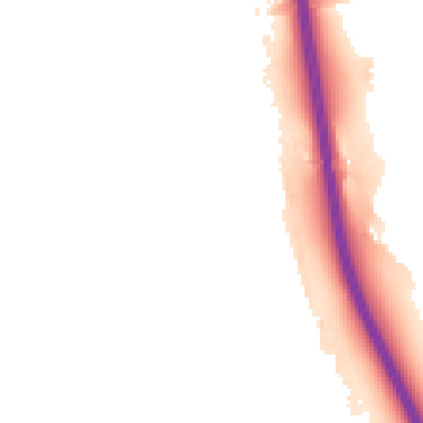 Night-time road noise heatmap for GU14 7JA