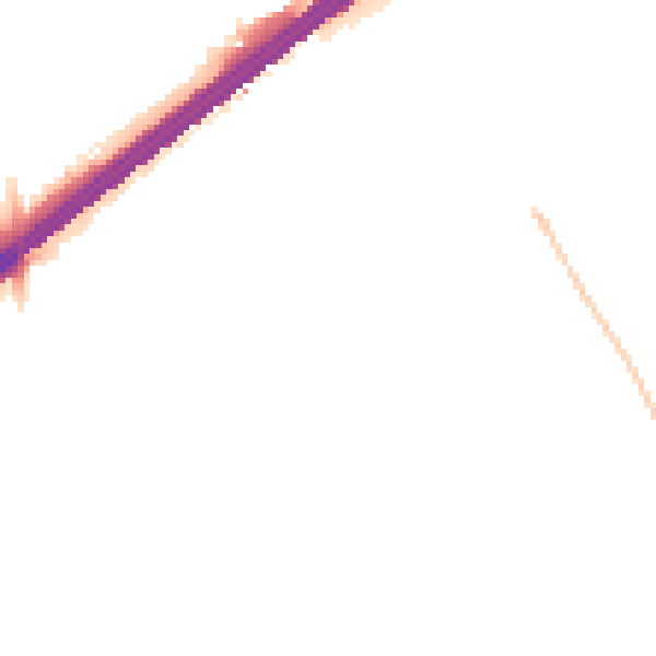 Night-time road noise heatmap for GU14 8TJ