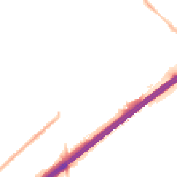 Night-time road noise heatmap for GU14 9BT