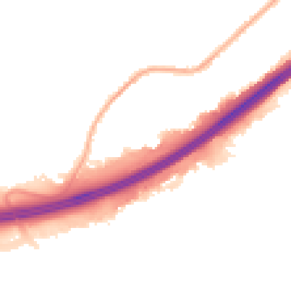 Night-time road noise heatmap for GU14 9JW