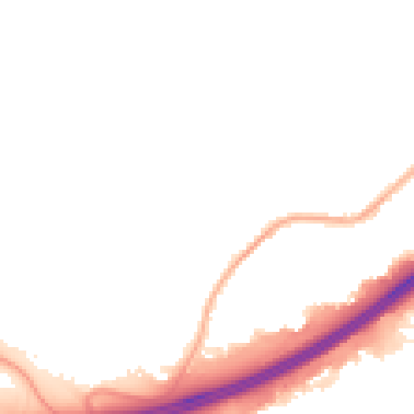 Night-time road noise heatmap for GU14 9LL