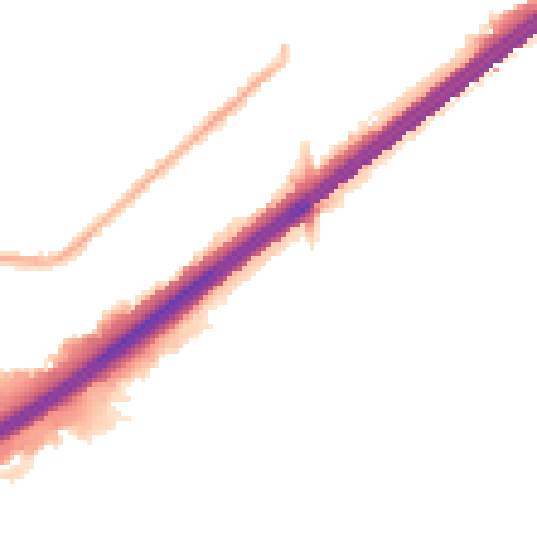 Night-time road noise heatmap for GU14 9LN