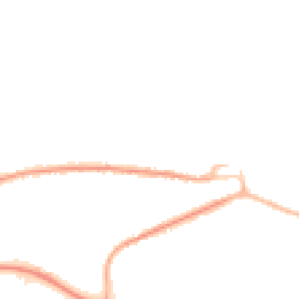 Night-time road noise heatmap for GU14 9RJ