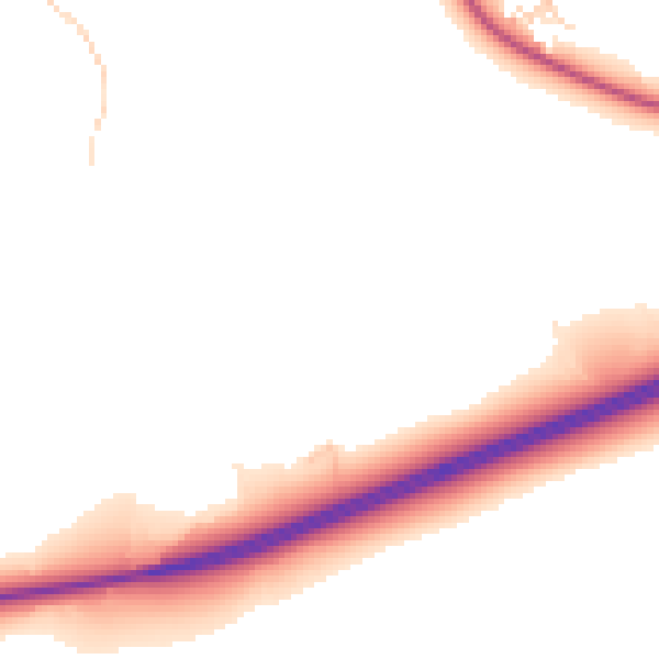 Daytime road noise heatmap for GU17 0AW