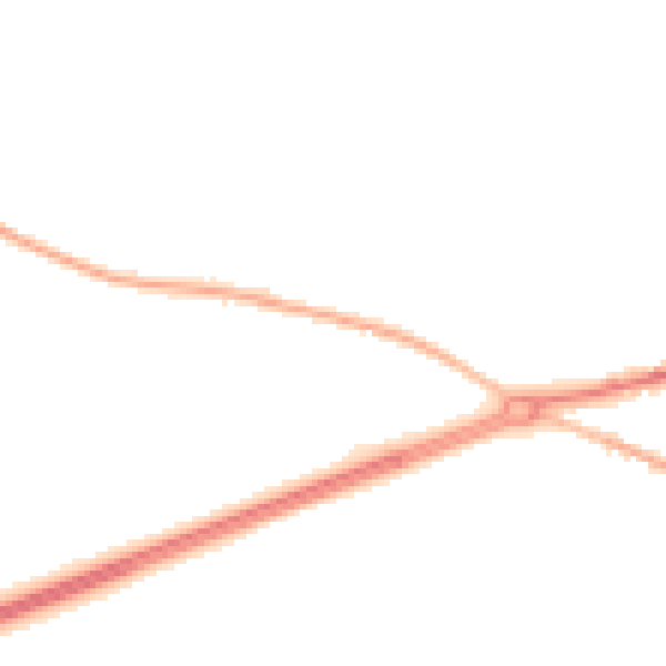 Night-time road noise heatmap for GU17 0AX