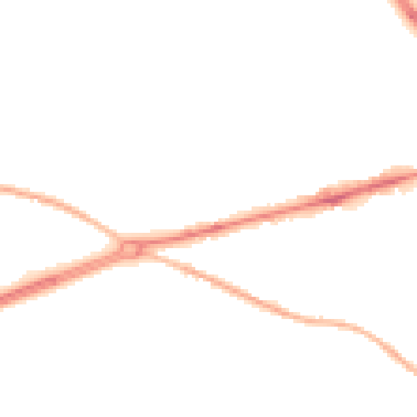 Night-time road noise heatmap for GU17 0BQ