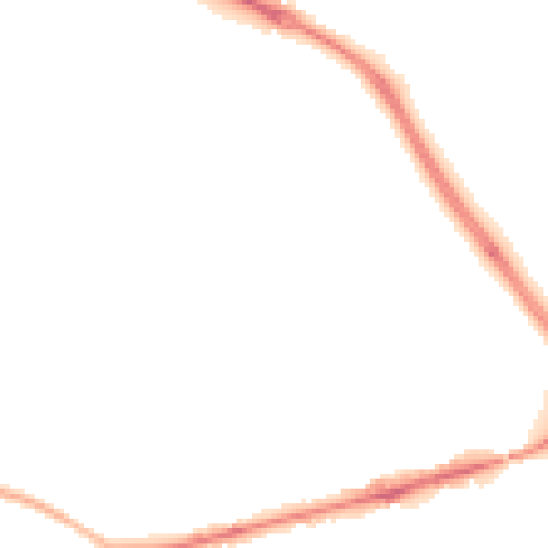 Night-time road noise heatmap for GU17 0JG