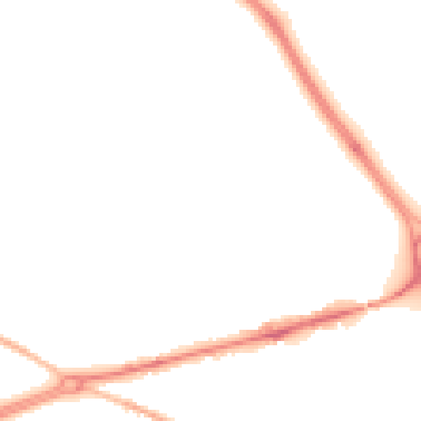 Night-time road noise heatmap for GU17 0JJ