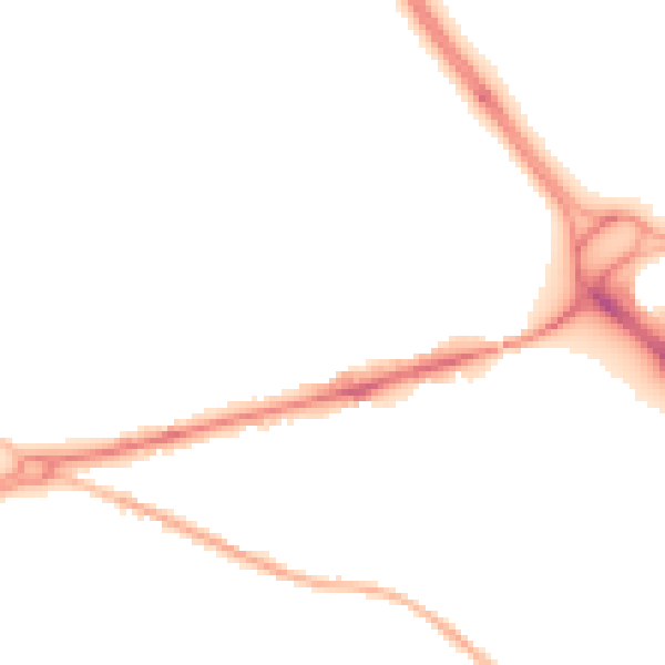 Night-time road noise heatmap for GU17 0LS