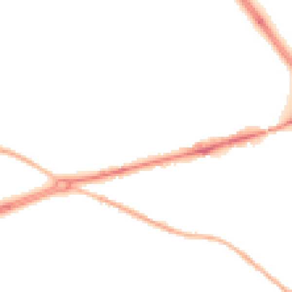 Night-time road noise heatmap for GU17 0NA