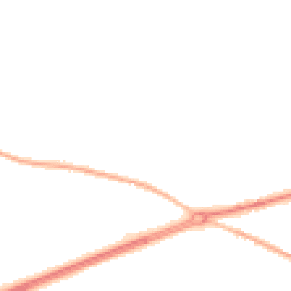 Night-time road noise heatmap for GU17 0PR