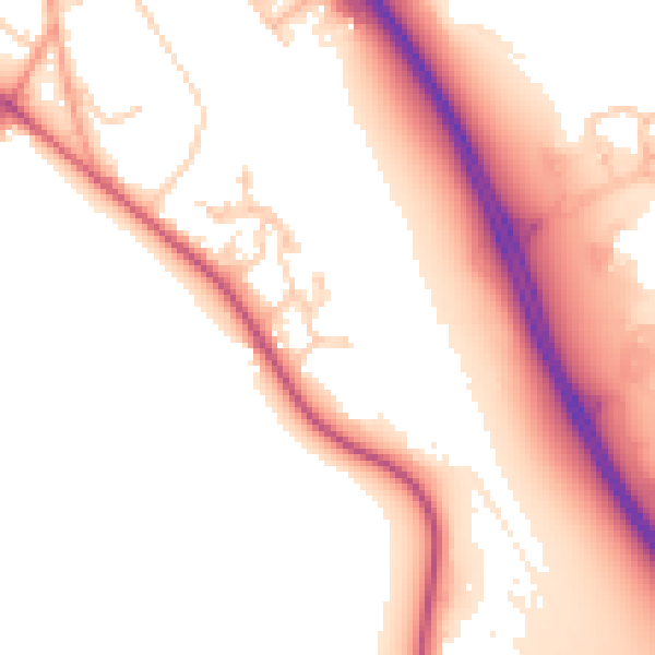Daytime road noise heatmap for GU17 9DX