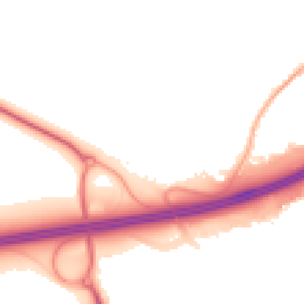 Night-time road noise heatmap for GU17 9FF