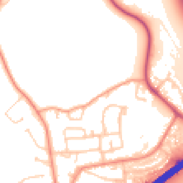 Daytime road noise heatmap for GU17 9FU