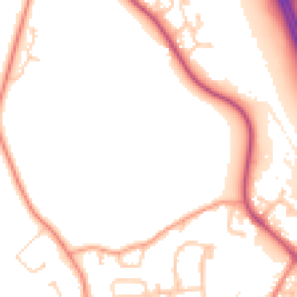 Daytime road noise heatmap for GU17 9FZ
