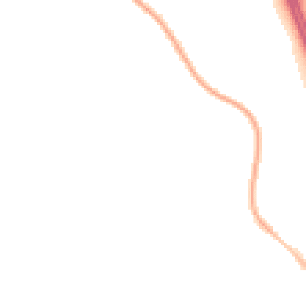 Night-time road noise heatmap for GU17 9FZ