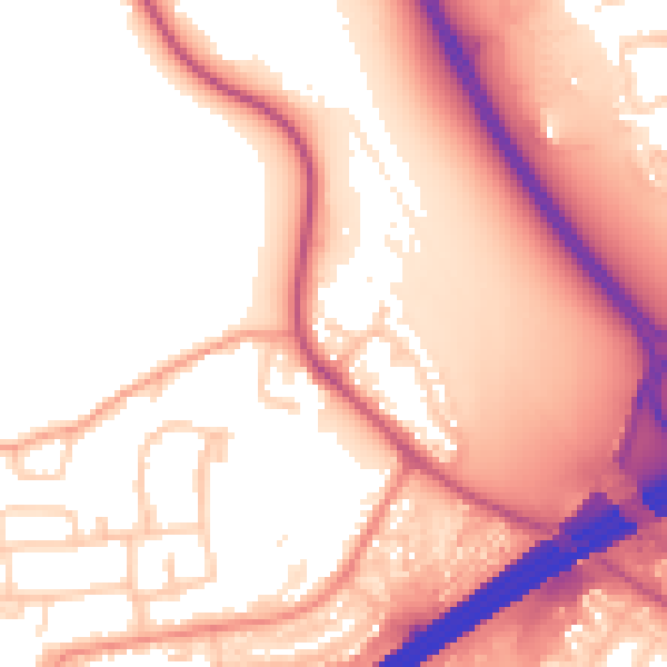 Daytime road noise heatmap for GU17 9HG