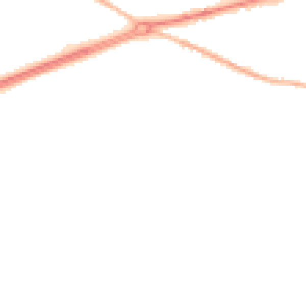 Night-time road noise heatmap for GU17 9JF