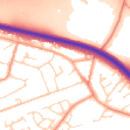Daytime road noise heatmap for GU18 5AG