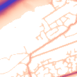 Daytime road noise heatmap for GU18 5NB