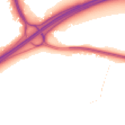 Night-time road noise heatmap for GU18 5NE