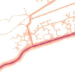 Daytime road noise heatmap for GU18 5PA