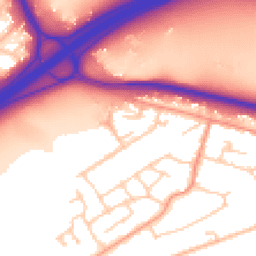 Daytime road noise heatmap for GU18 5QA