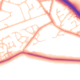 Daytime road noise heatmap for GU18 5QQ
