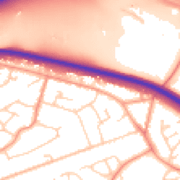 Daytime road noise heatmap for GU18 5RA
