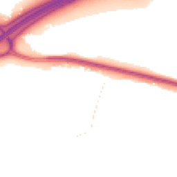 Night-time road noise heatmap for GU18 5RD