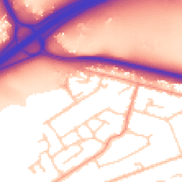 Daytime road noise heatmap for GU18 5RF