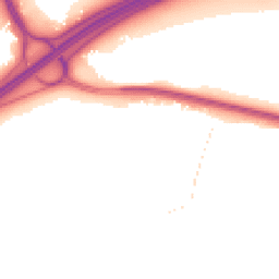 Night-time road noise heatmap for GU18 5RF