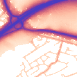 Daytime road noise heatmap for GU18 5RH
