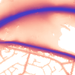 Daytime road noise heatmap for GU18 5RN