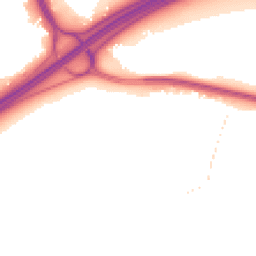 Night-time road noise heatmap for GU18 5RQ