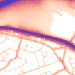 Daytime road noise heatmap for GU18 5RS