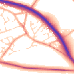 Daytime road noise heatmap for GU18 5RT