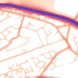 Daytime road noise heatmap for GU18 5TQ