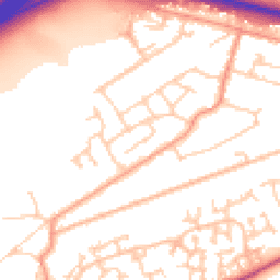 Daytime road noise heatmap for GU18 5TU